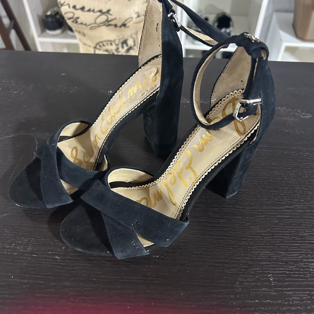 Sam Edelman Black Suede Heels